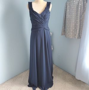 JS Collection blue formal evening floor gown A84